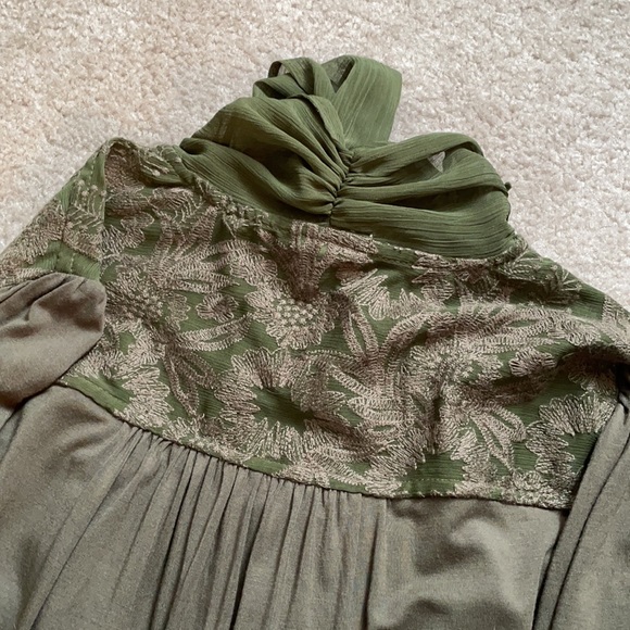 TINY Olive Green Dress (Anthropologie) - Picture 5 of 5